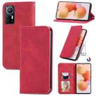 For Xiaomi 12 / 12X Retro Skin Feel Magnetic Flip Leather Phone Case(Red) - 1