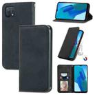 For OPPO A16K Retro Skin Feel Magnetic Flip Leather Case(Black) - 1