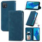 For OPPO A16K Retro Skin Feel Magnetic Flip Leather Case(Blue) - 1