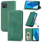 For OPPO A16K Retro Skin Feel Magnetic Flip Leather Case(Green) - 1