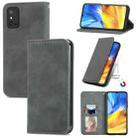 For Honor X10 Max 5G Retro Skin Feel Magnetic Horizontal Flip Leather Phone Case(Grey) - 1