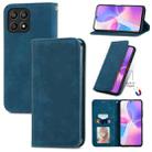 For Honor X30i Retro Skin Feel Magnetic Horizontal Flip Leather Phone Case(Blue) - 1