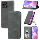 For Honor X30i Retro Skin Feel Magnetic Horizontal Flip Leather Phone Case(Grey) - 1