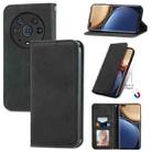 For Honor Magic3 Pro Retro Skin Feel Magnetic Horizontal Flip Leather Phone Case(Black) - 1