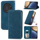 For Honor Magic3 Pro Retro Skin Feel Magnetic Horizontal Flip Leather Phone Case(Blue) - 1