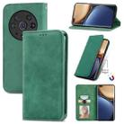 For Honor Magic3 Pro Retro Skin Feel Magnetic Horizontal Flip Leather Phone Case(Green) - 1