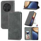 For Honor Magic3 Retro Skin Feel Magnetic Horizontal Flip Leather Phone Case(Grey) - 1