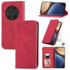 For Honor Magic3 Retro Skin Feel Magnetic Horizontal Flip Leather Phone Case(Red) - 1