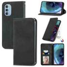 For Motorola Moto G51 Retro Skin Feel Magnetic Horizontal Flip Leather Phone Case(Black) - 1