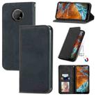 For Nokia G300 Retro Skin Feel Magnetic Horizontal Flip Leather Phone Case(Black) - 1