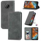 For Nokia G300 Retro Skin Feel Magnetic Horizontal Flip Leather Phone Case(Grey) - 1