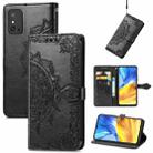 For Honor X10 Max 5G Mandala Flower Embossed Flip Leather Phone Case(Black) - 1