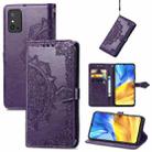 For Honor X10 Max 5G Mandala Flower Embossed Flip Leather Phone Case(Purple) - 1