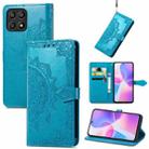 For Honor X30i Mandala Flower Embossed Flip Leather Phone Case(Blue) - 1
