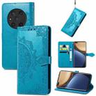 For Honor Magic3 Mandala Flower Embossed Flip Leather Phone Case(Blue) - 1