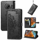 For Nokia G300 Mandala Flower Embossed Flip Leather Phone Case(Black) - 1