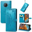 For Nokia G300 Mandala Flower Embossed Flip Leather Phone Case(Blue) - 1