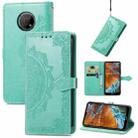 For Nokia G300 Mandala Flower Embossed Flip Leather Phone Case(Green) - 1