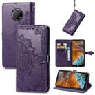 For Nokia G300 Mandala Flower Embossed Flip Leather Phone Case(Purple) - 1