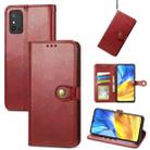 For Honor X10 Max 5G Solid Color Leather Buckle Phone Case(Red) - 1