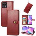 For Honor X30i Solid Color Leather Buckle Phone Case(Red) - 1