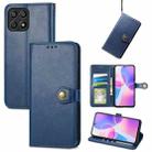 For Honor X30i Solid Color Leather Buckle Phone Case(Blue) - 1