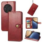 For Honor Magic3 Solid Color Leather Buckle Phone Case(Red) - 1