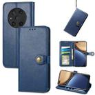 For Honor Magic3 Solid Color Leather Buckle Phone Case(Blue) - 1