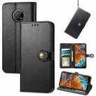 For Nokia G300 Solid Color Leather Buckle Phone Case(Black) - 1