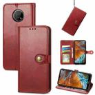 For Nokia G300 Solid Color Leather Buckle Phone Case(Red) - 1