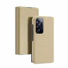 For OPPO Find N Plated Mirror Folding Flip Leather Phone Case with Holder(Gold) - 1