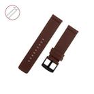 For Samsung Galaxy Watch 4 44mm Leather Watch Band(Brown) - 1