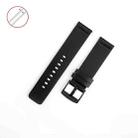 For Samsung Gear Sport Leather Watch Band(Black) - 1