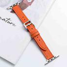 Microfiber Leather Pin Buckle Watch Band For Apple Watch Series 8&7 41mm / SE 2&6&SE&5&4 40mm / 3&2&1 38mm(Orange) - 1