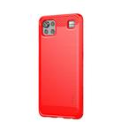 For LG K92 MOFI Gentleness Brushed Carbon Fiber Soft TPU Case(Red) - 2