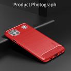 For LG K92 MOFI Gentleness Brushed Carbon Fiber Soft TPU Case(Red) - 3