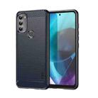 For Motorola Moto G71 5G MOFI Gentleness Brushed Carbon Fiber Soft TPU Case(Blue) - 1