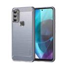 For Motorola Moto G71 5G MOFI Gentleness Brushed Carbon Fiber Soft TPU Case(Gray) - 1