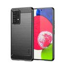 For Samsung Galaxy A53 5G MOFI Gentleness Brushed Carbon Fiber Soft TPU Case(Black) - 1