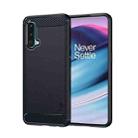 For OnePlus Nord CE 5G MOFI Gentleness Brushed Carbon Fiber Soft TPU Case(Blue) - 1