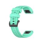 For Garmin Fenix 7S Pure Color Silicone Watch Band(Lake Blue) - 1