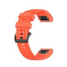 For Garmin Fenix 7S Pure Color Silicone Watch Band(Coral Red) - 1