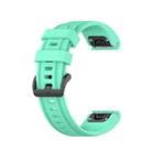 For Garmin Fenix 6S Pure Color Silicone Watch Band(Lake Blue) - 1