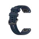 For Garmin Fenix 6S Pro Pure Color Silicone Watch Band(Blue) - 1