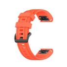 For Garmin Fenix 5S Plus Pure Color Silicone Watch Band(Coral Red) - 1