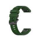 For Garmin Fenix 5 Plus Silicone Watch Band(Amy Green) - 1