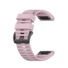 For Garmin Fenix 6X 26mm Silicone Watch Band(Rose pink) - 1