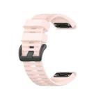 For Garmin Fenix 6X 26mm Silicone Watch Band(Light pink) - 1