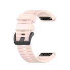 For Garmin Fenix 5x Puls 26mm Silicone Watch Band(Light pink) - 1