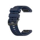 For Garmin Fenix 5x Puls 26mm Silicone Watch Band(Blue) - 1